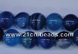 CAG2344 15.5 inches 12mm round blue line agate beads wholesale