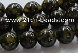 CAG236 15.5 inches 12mm round dragon veins agate gemstone beads