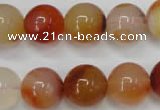 CAG2376 15.5 inches 14mm round red agate beads wholesale