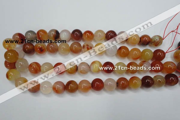 CAG2376 15.5 inches 14mm round red agate beads wholesale