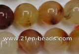 CAG2378 15.5 inches 18mm round red agate beads wholesale