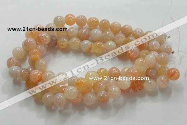 CAG240 15.5 inches 14mm round dragon veins agate gemstone beads