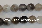 CAG2423 15.5 inches 10mm faceted round Chinese botswana agate beads