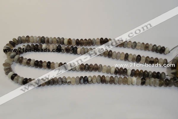 CAG2430 15.5 inches 5*8mm rondelle Chinese botswana agate beads