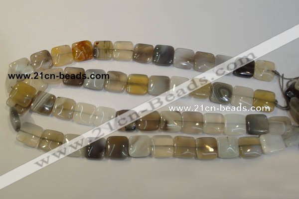 CAG2450 15.5 inches 14*14mm square Chinese botswana agate beads