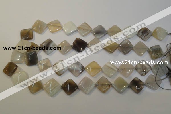 CAG2458 15.5 inches 16*16mm diamond Chinese botswana agate beads