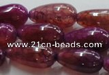 CAG251 15.5 inches teardrop 13*28mm dragon veins agate beads