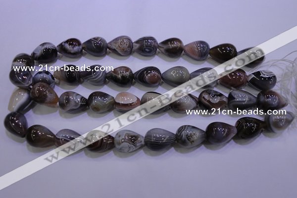 CAG2763 15.5 inches 15*20mm teardrop botswana agate beads wholesale