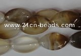 CAG3140 15.5 inches 12*20mm marquise brown line agate beads