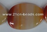 CAG3269 15.5 inches 28*40mm freeform red line agate beads