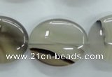 CAG3326 15.5 inches 20*30mm oval natural grey agate beads