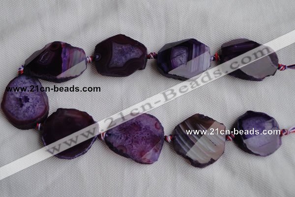 CAG333 rough agate gemstone nugget shape beads Wholesale