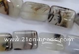 CAG3343 15.5 inches 13*18mm rectangle natural grey agate beads