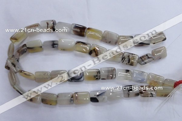 CAG3343 15.5 inches 13*18mm rectangle natural grey agate beads