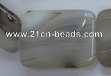 CAG3348 15.5 inches 30*40mm rectangle natural grey agate beads