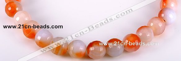 CAG346 16mm faceted round agate gemstone bead Wholesale