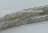 CAG3560 15.5 inches 4*6mm rice grey agate gemstone beads