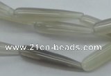 CAG3562 15.5 inches 6*30mm teardrop grey agate gemstone beads