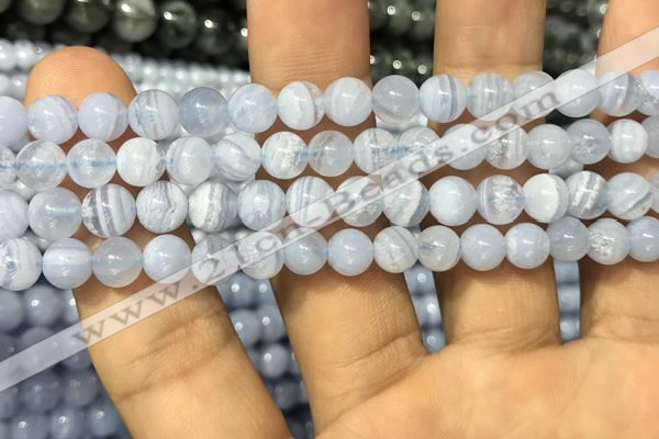 CAG3577 15.5 inches 6mm round blue lace agate beads wholesale