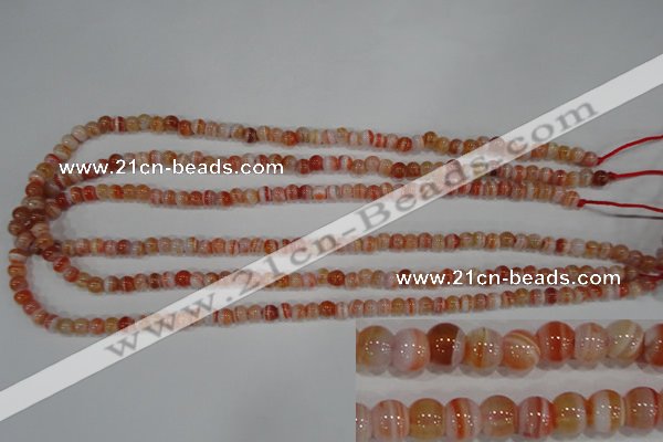 CAG3586 15.5 inches 6mm round red line agate beads wholesale