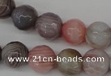 CAG3595 15.5 inches 8mm - 17mm faceted round botswana agate beads