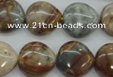 CAG3598 15.5 inches 18*18mm heart Morocco agate beads wholesale