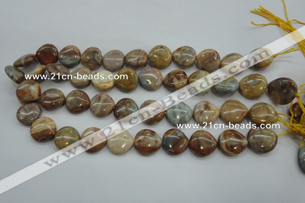 CAG3598 15.5 inches 18*18mm heart Morocco agate beads wholesale