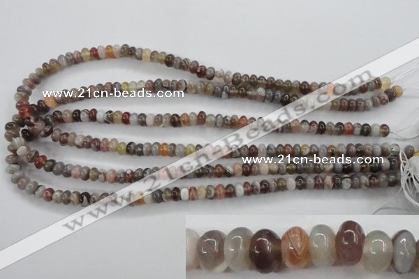 CAG3701 15.5 inches 4*6mm rondelle botswana agate beads wholesale