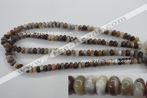 CAG3702 15.5 inches 5*8mm rondelle botswana agate beads wholesale