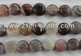 CAG3711 15.5 inches 8mm flat round botswana agate beads wholesale