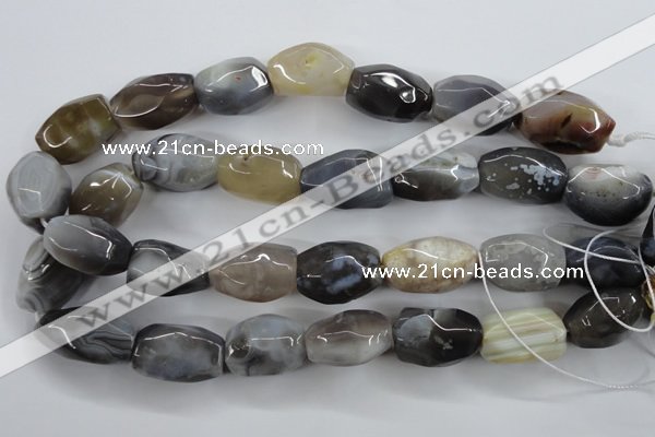 CAG3730 15.5 inches 18*25mm faceted nuggets botswana agate beads