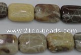 CAG3892 15.5 inches 13*18mm rectangle chrysanthemum agate beads