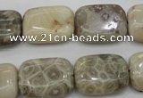 CAG3893 15.5 inches 15*20mm rectangle chrysanthemum agate beads