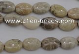 CAG3901 15.5 inches 8*12mm oval chrysanthemum agate beads