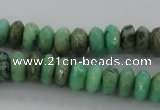 CAG3912 15.5 inches 3*6mm faceted rondelle green grass agate beads