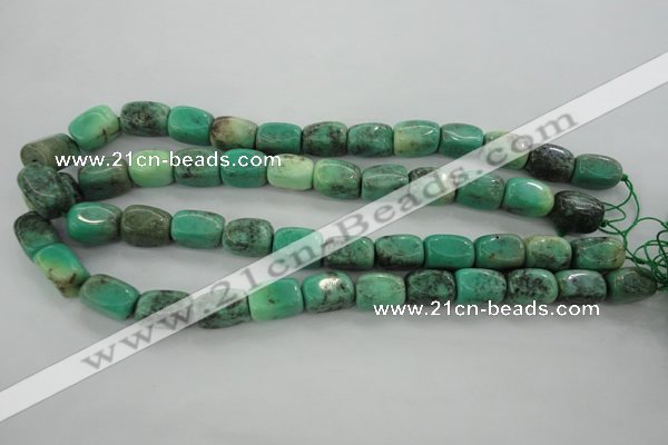 CAG3926 15.5 inches 12*16mm nuggets green grass agate beads