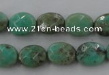 CAG3930 15.5 inches 8*10mm faceted oval green grass agate beads