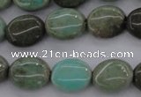 CAG3942 15.5 inches 8*10mm oval green grass agate beads