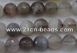 CAG3955 15.5 inches 6mm faceted round grey botswana agate beads