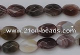 CAG3990 15.5 inches 8*12mm faceted oval botswana agate gemstone beads