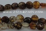 CAG4060 15.5 inches 6mm flat round dragon veins agate beads