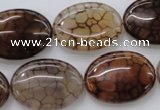 CAG4073 15.5 inches 18*25mm oval dragon veins agate beads