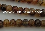 CAG4118 15.5 inches 7*10mm rondelle dragon veins agate beads