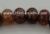 CAG4120 15.5 inches 12*16mm rondelle dragon veins agate beads