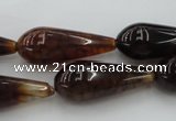 CAG4122 15.5 inches 12*30mm teardrop dragon veins agate beads