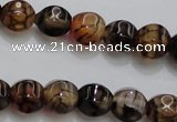 CAG4141 15.5 inches 8*8mm pumpkin dragon veins agate beads