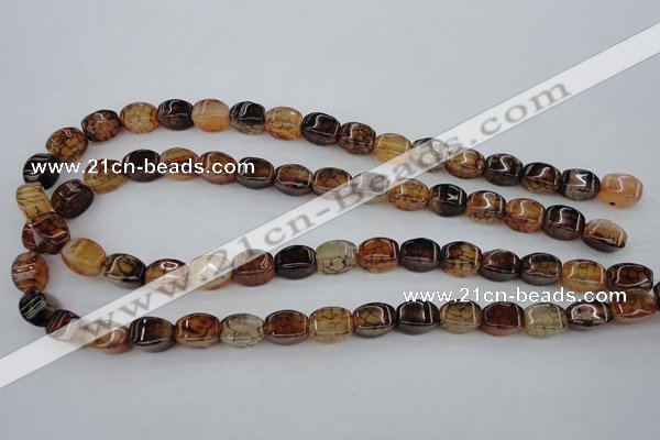 CAG4146 15.5 inches 8*12mm tetrahedron dragon veins agate beads