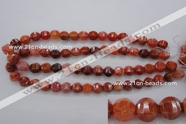 CAG4170 15.5 inches 12mm pumpkin natural fire agate beads