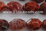 CAG4178 15.5 inches 15*20mm faceted nuggets natural fire agate beads