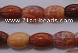 CAG4191 15.5 inches 12*16mm rice natural fire agate beads